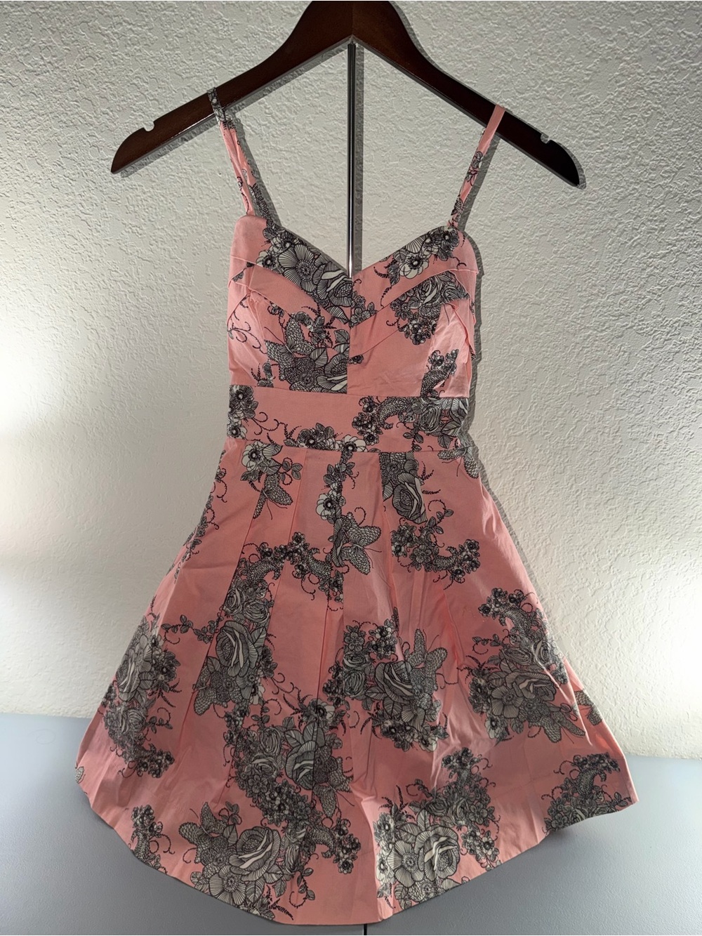 Love Reign Pink Floral A-Line Spaghetti Strap Dress